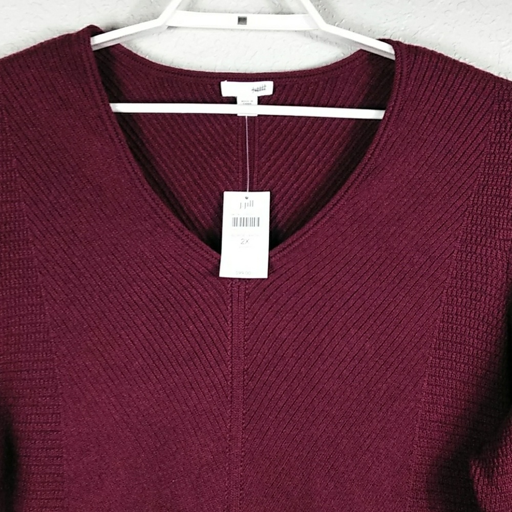 J. Jill Essential V-Neck Sweater Tunic - Picture 2 of 7